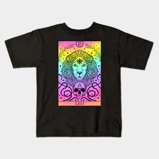 Zodiac sign tarot card Leo Kids T-Shirt